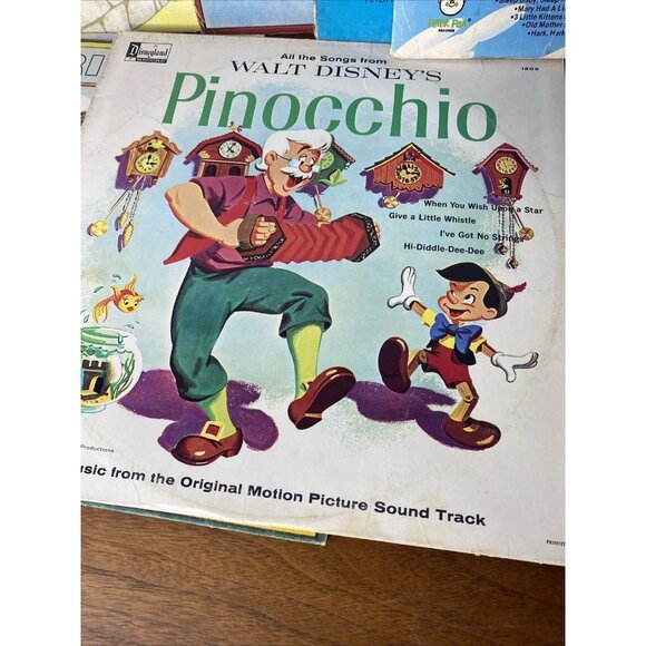 Vintage Childrens Records Lot 12 Walt Disney Donald Duck Smurfs Mother Goose - Picture 6 of 13